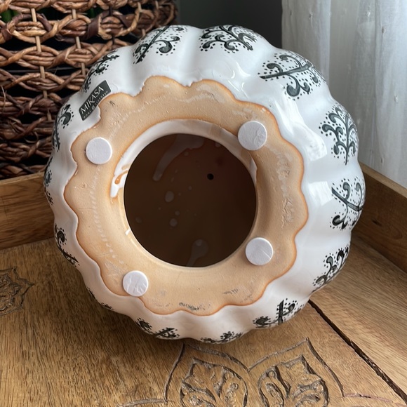 🍁HPx3🍁Black & White Boho Chic Ceramic Pumpkin Decor! NWT - Picture 14 of 16